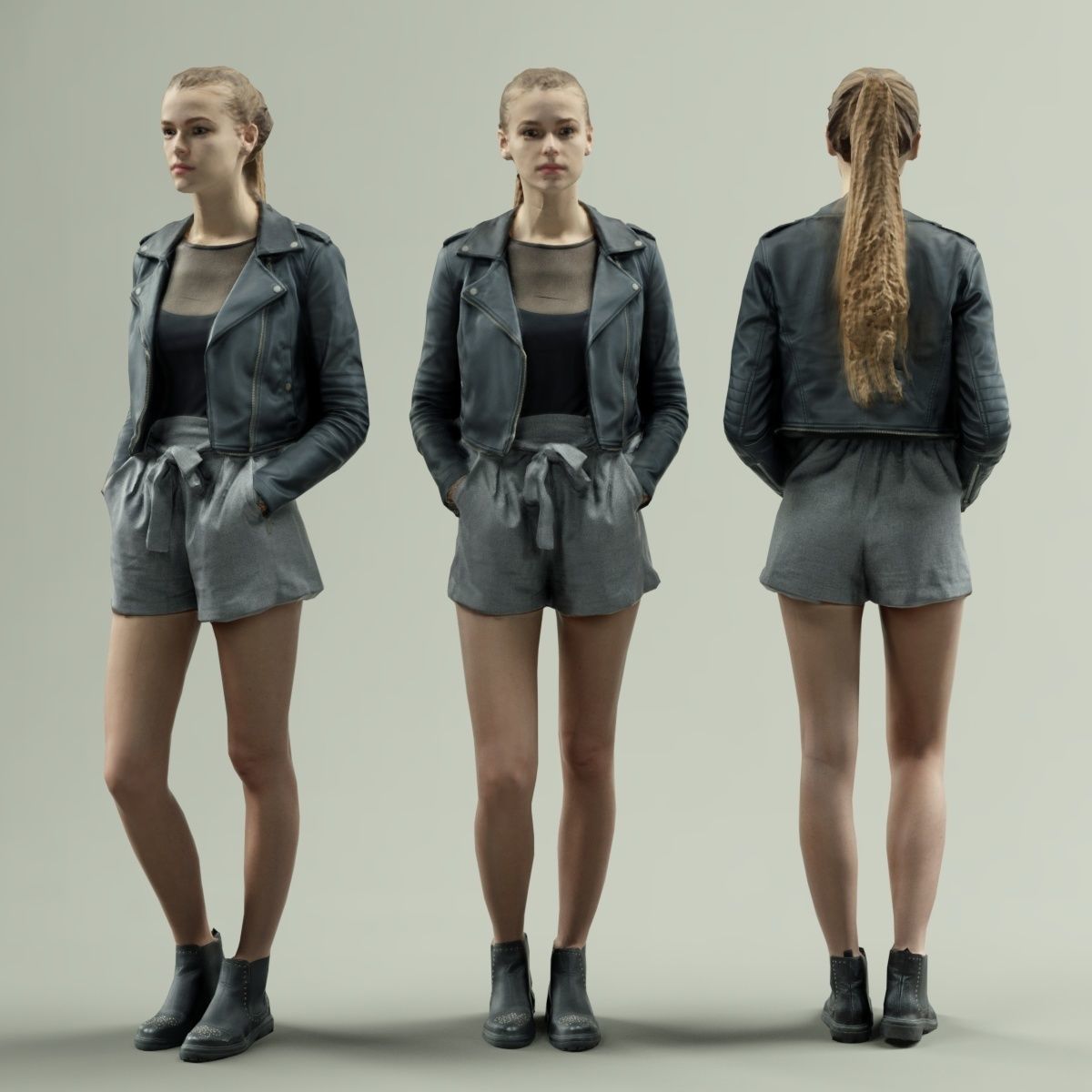 16 Fashion Girls Scan Vol 2 Low-poly 3D model_126