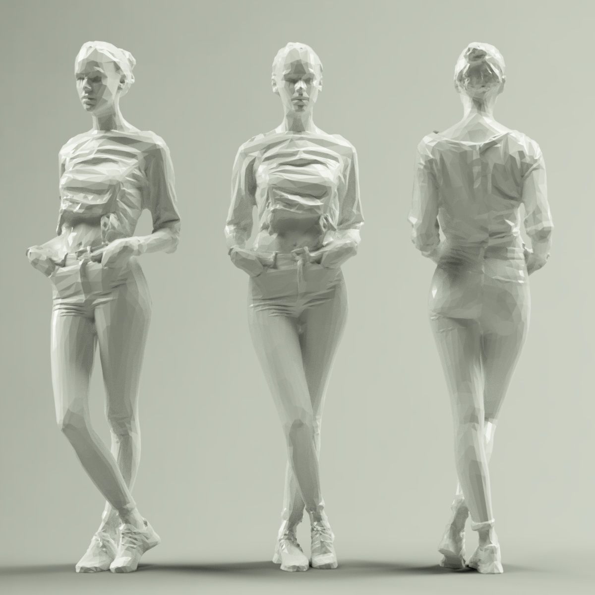 16 Fashion Girls Scan Vol 2 Low-poly 3D model_34