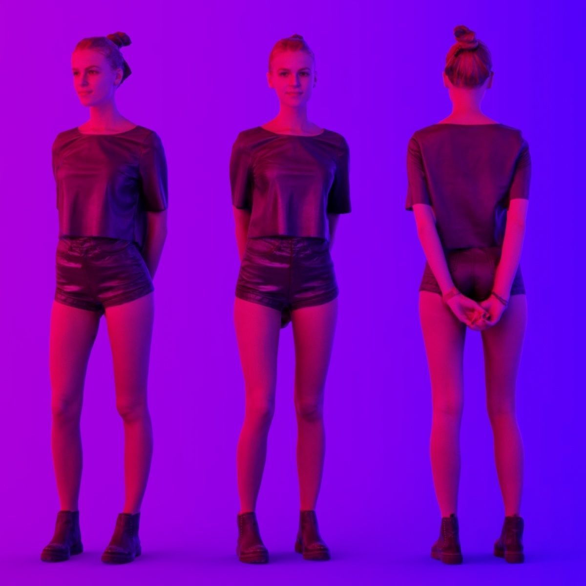 16 Fashion Girls Scan Vol 2 Low-poly 3D model_38