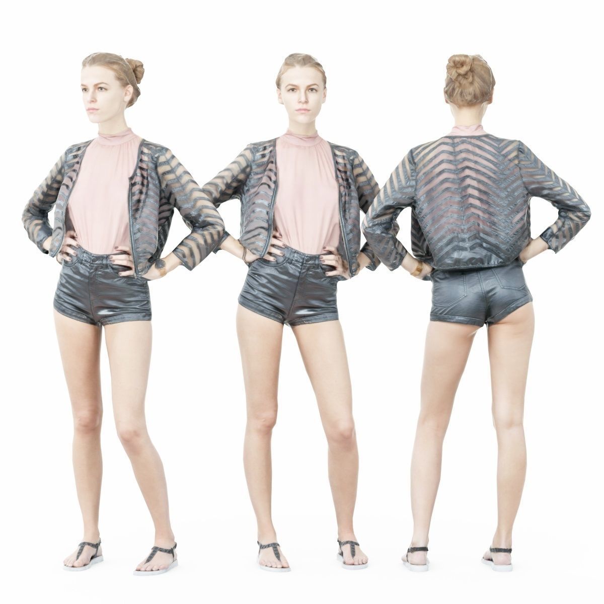 16 Fashion Girls Scan Vol 2 Low-poly 3D model_117