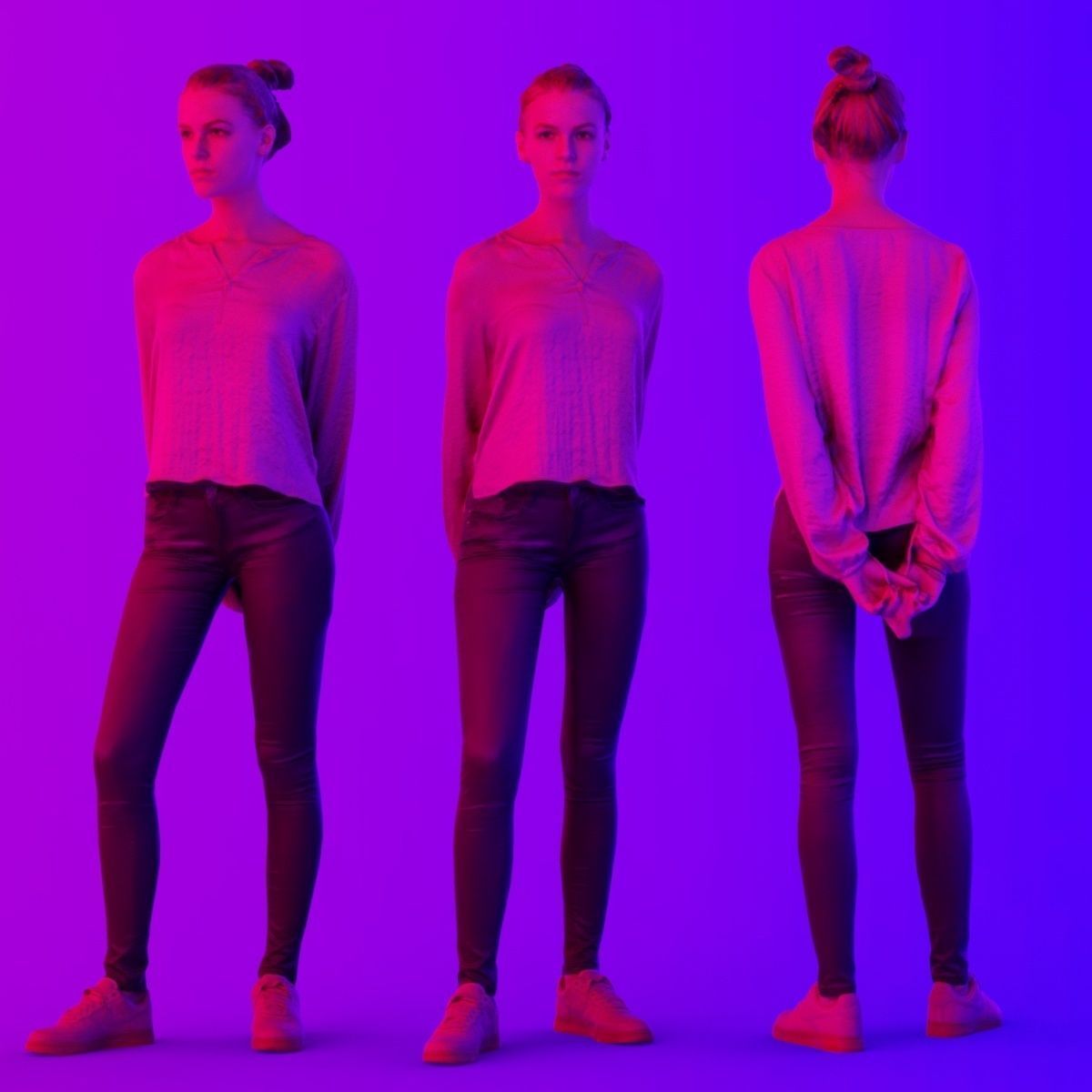 16 Fashion Girls Scan Vol 2 Low-poly 3D model_61