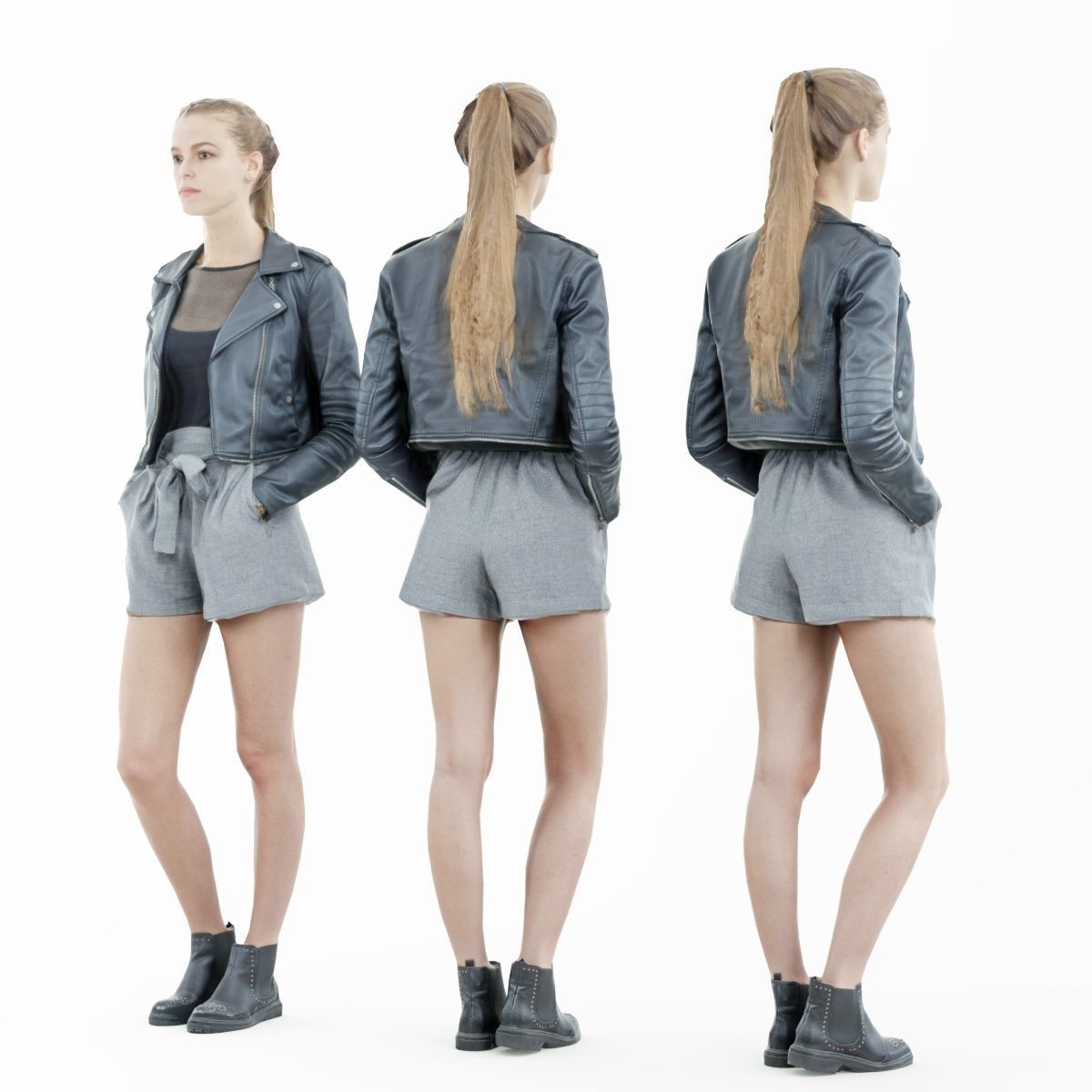 16 Fashion Girls Scan Vol 2 Low-poly 3D model_132