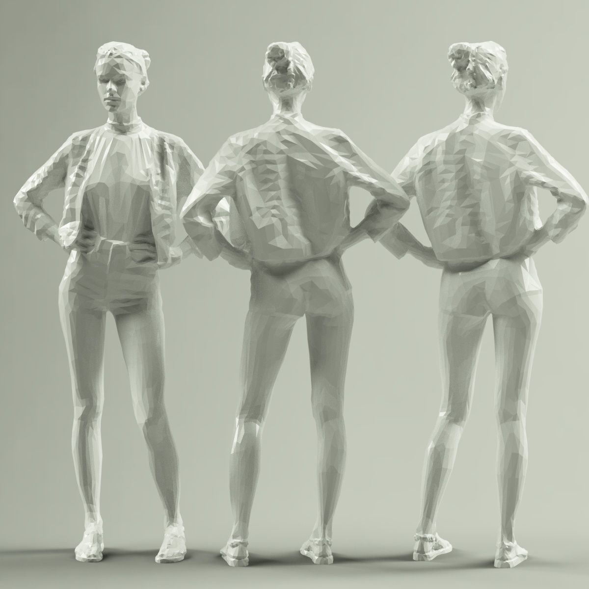 16 Fashion Girls Scan Vol 2 Low-poly 3D model_41