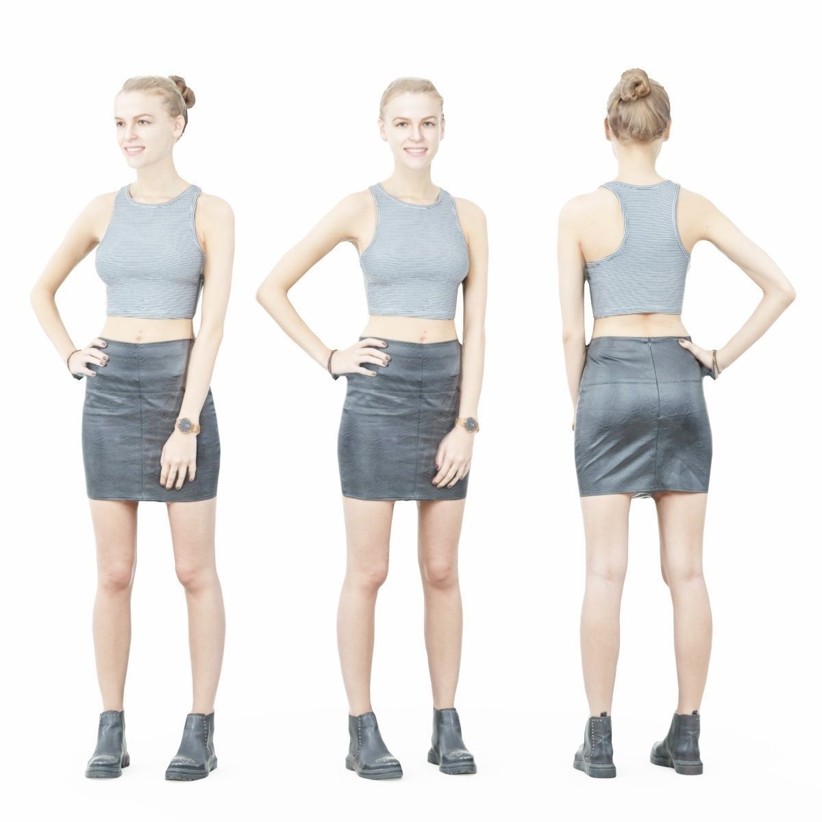 16 Fashion Girls Scan Vol 2 Low-poly 3D model_122