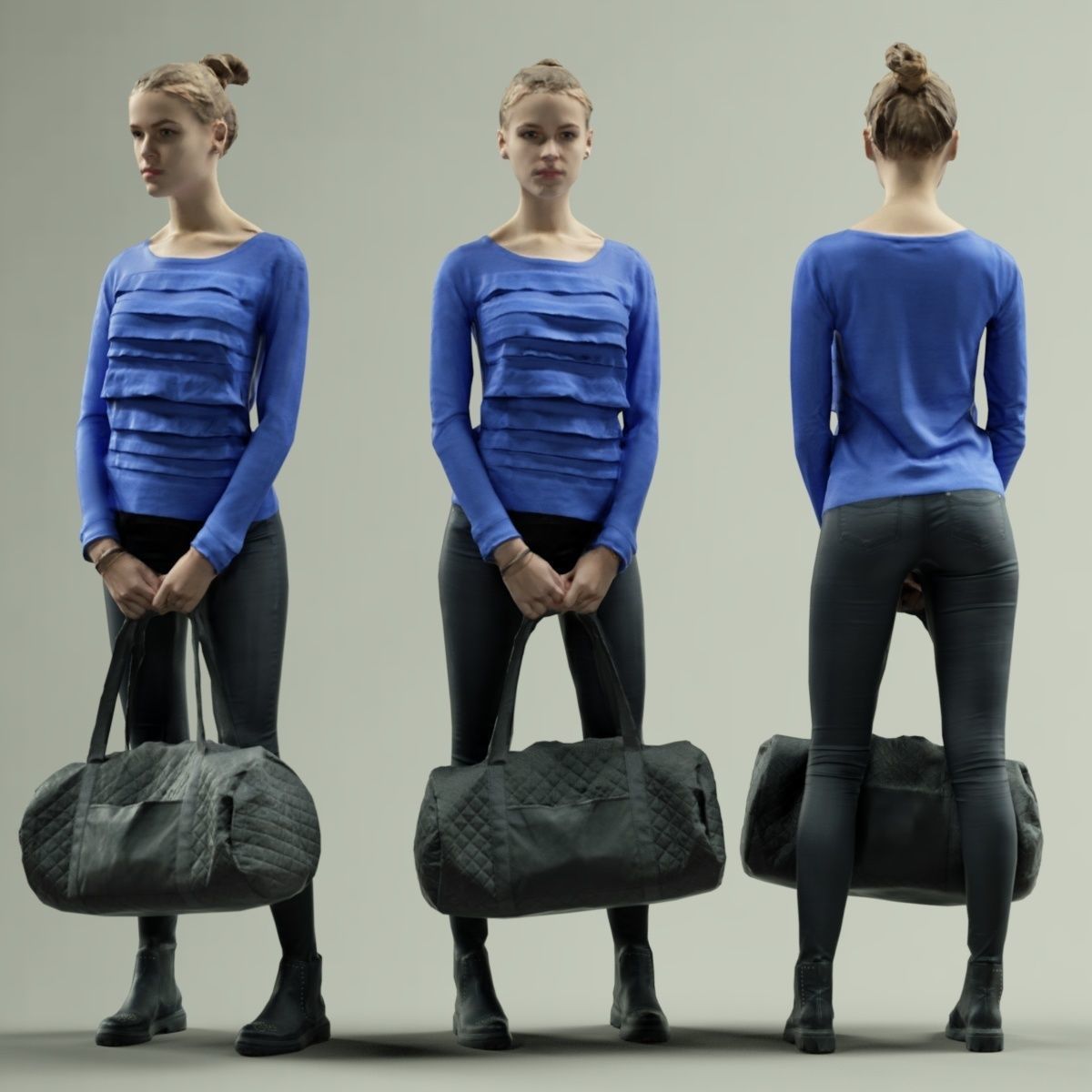 16 Fashion Girls Scan Vol 2 Low-poly 3D model_69