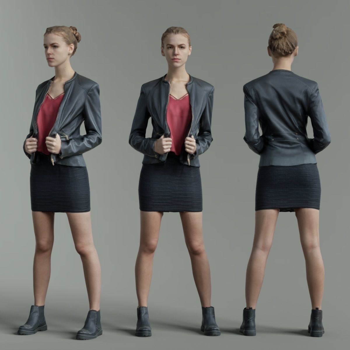 16 Fashion Girls Scan Vol 2 Low-poly 3D model_91