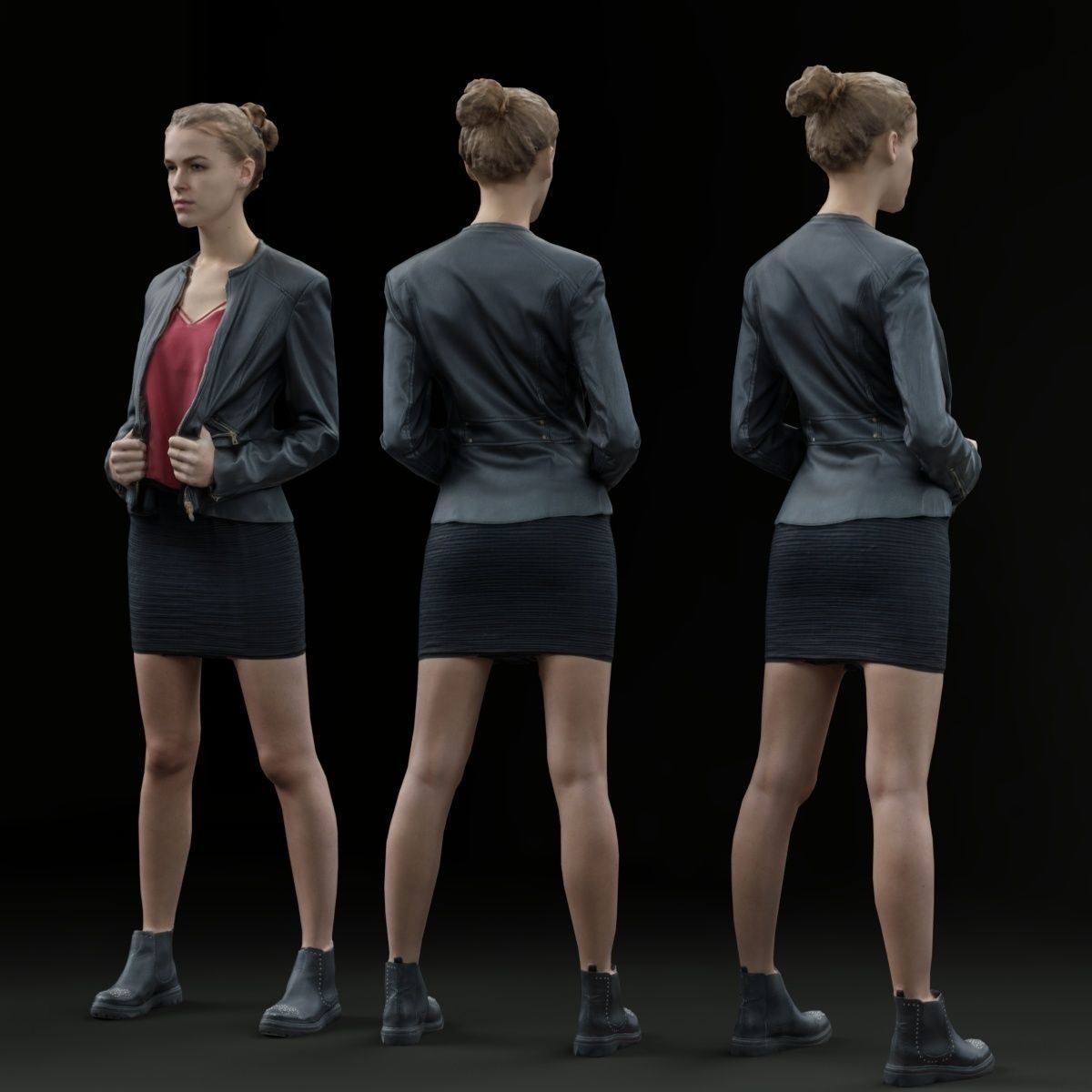 16 Fashion Girls Scan Vol 2 Low-poly 3D model_92