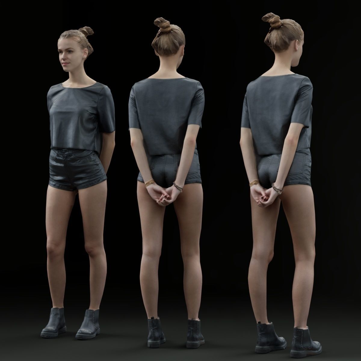 16 Fashion Girls Scan Vol 2 Low-poly 3D model_42