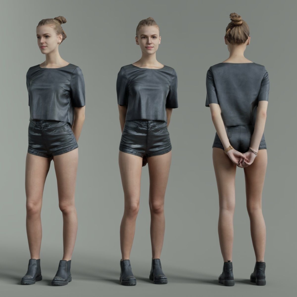 16 Fashion Girls Scan Vol 2 Low-poly 3D model_43