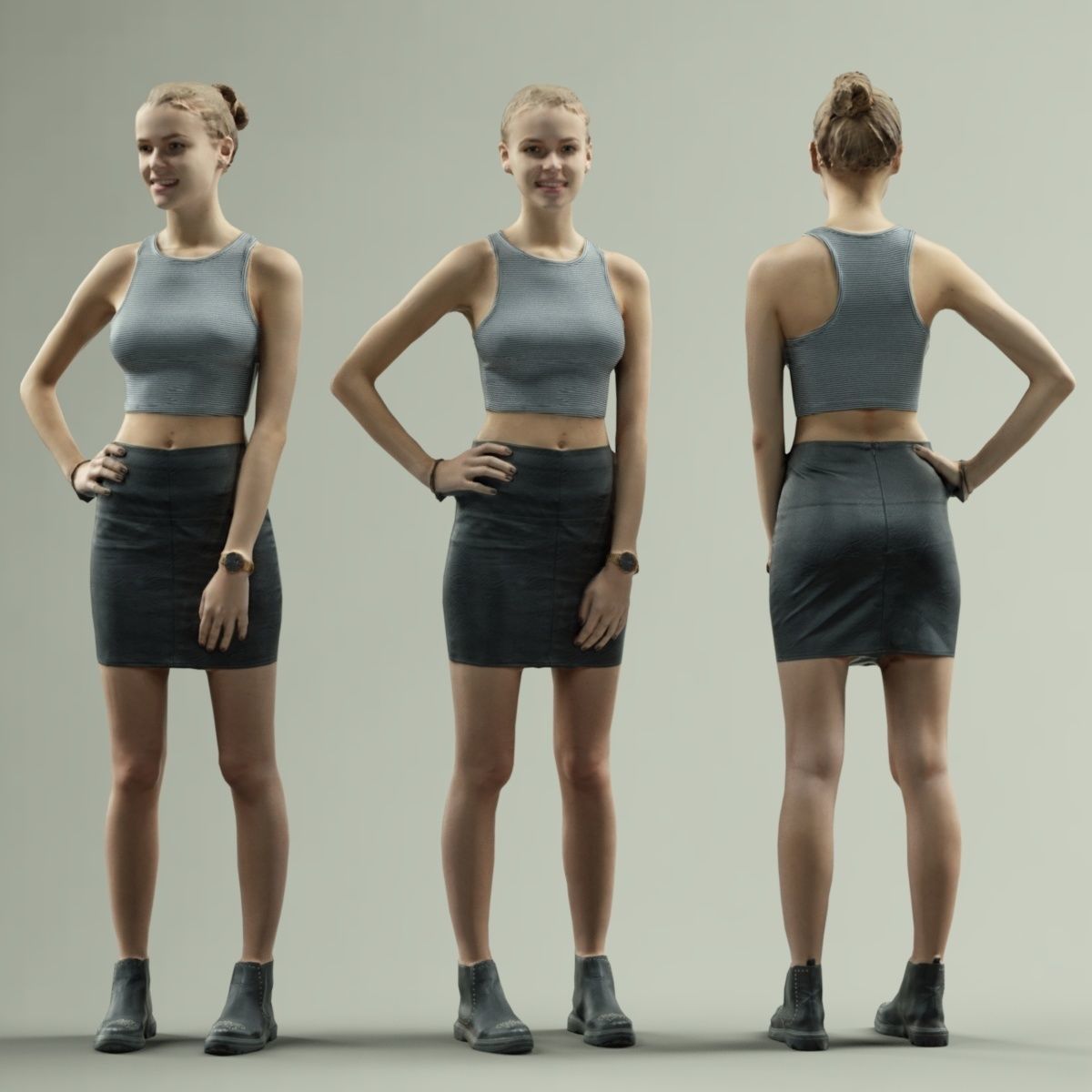 16 Fashion Girls Scan Vol 2 Low-poly 3D model_81