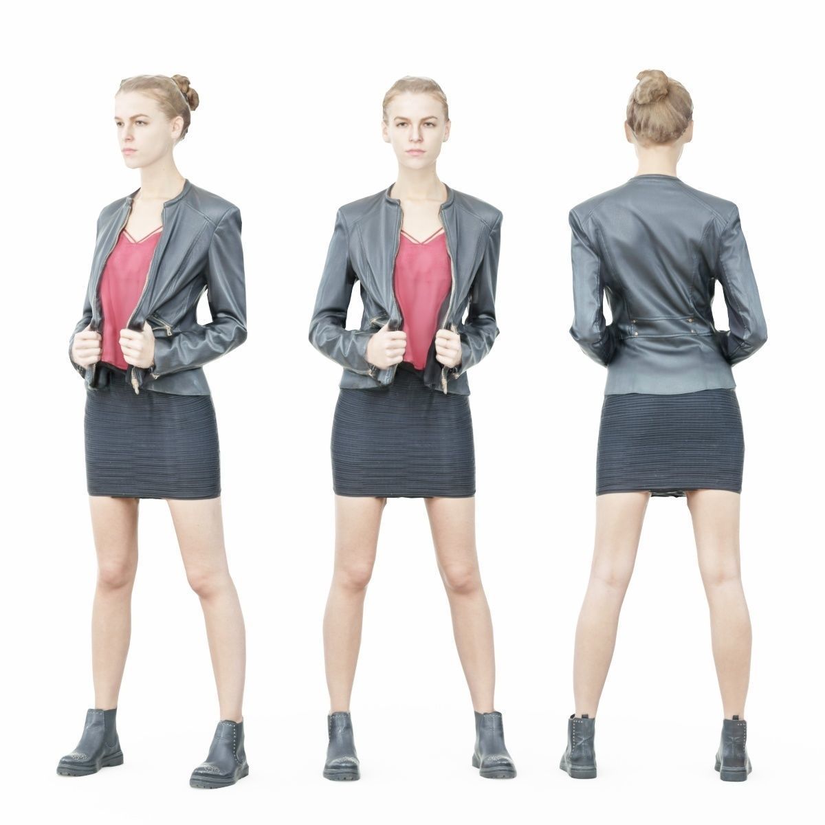 16 Fashion Girls Scan Vol 2 Low-poly 3D model_124