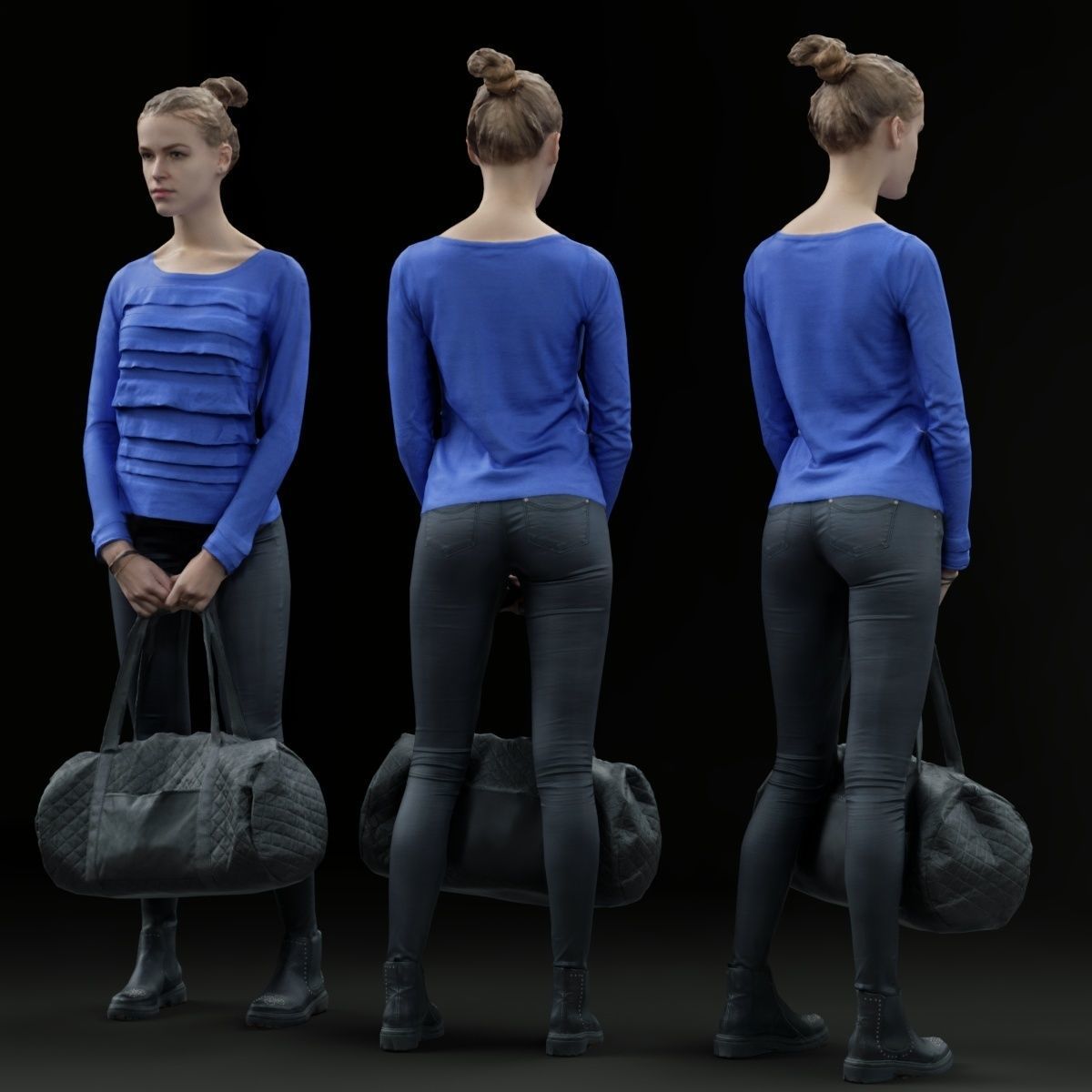 16 Fashion Girls Scan Vol 2 Low-poly 3D model_71