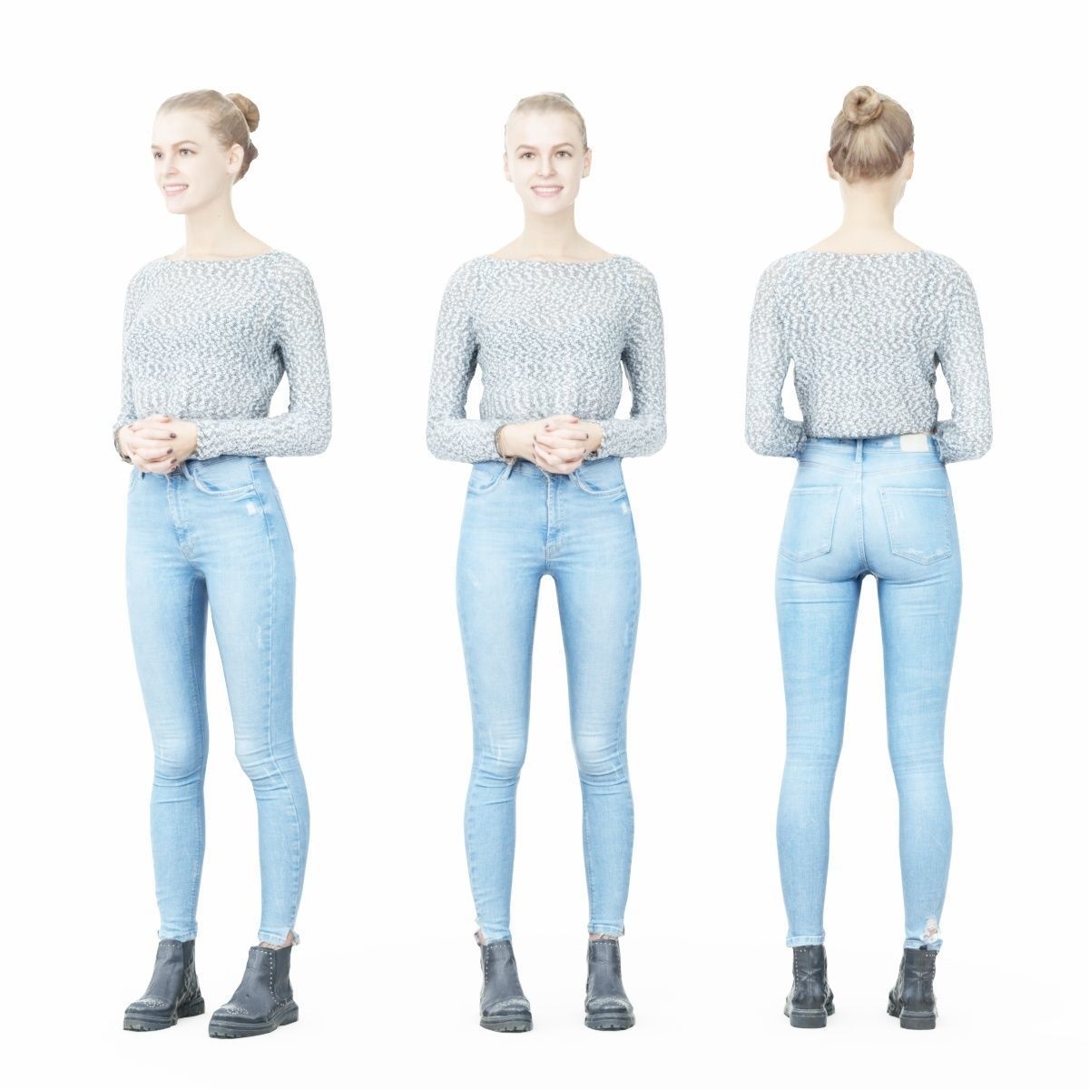 16 Fashion Girls Scan Vol 2 Low-poly 3D model_118