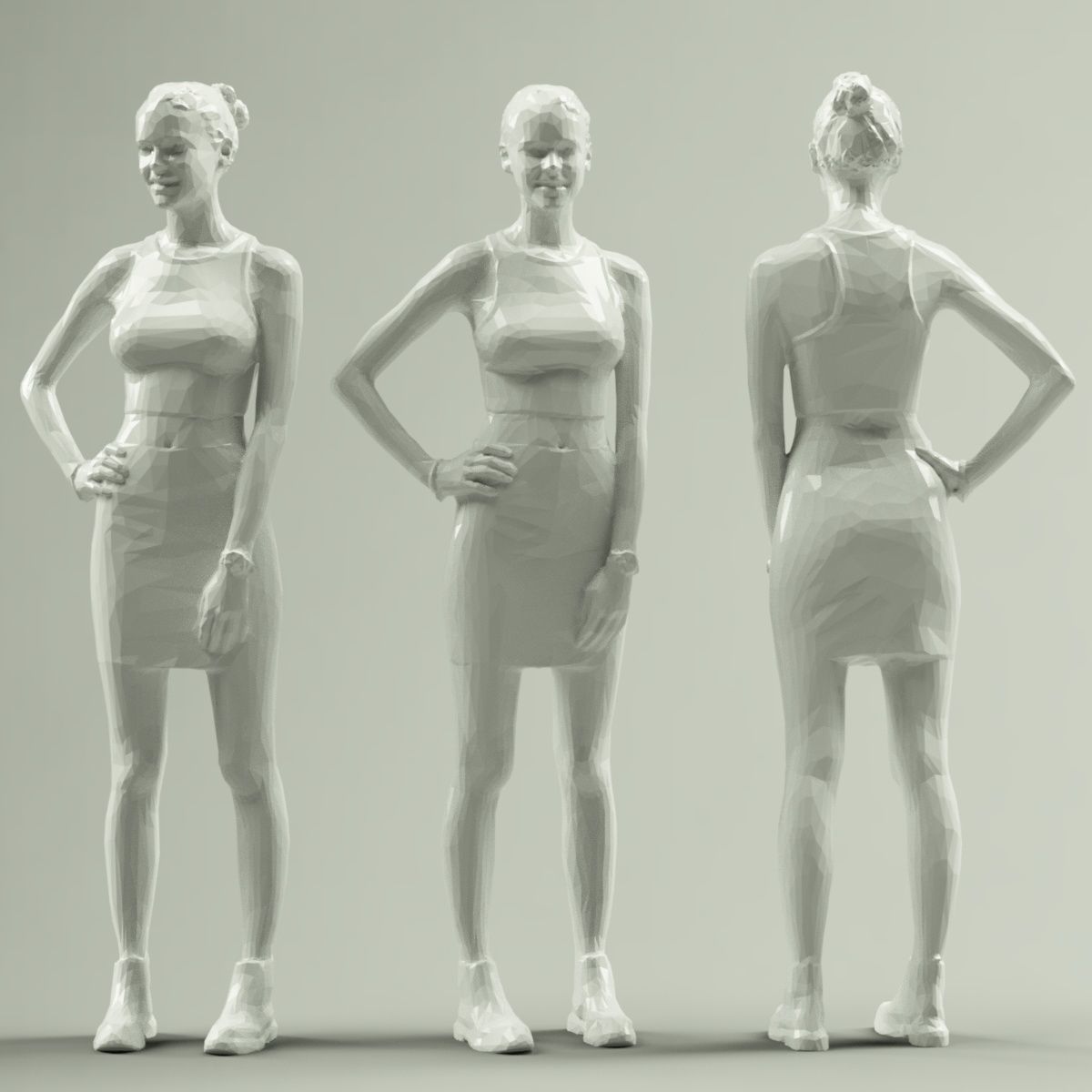 16 Fashion Girls Scan Vol 2 Low-poly 3D model_90