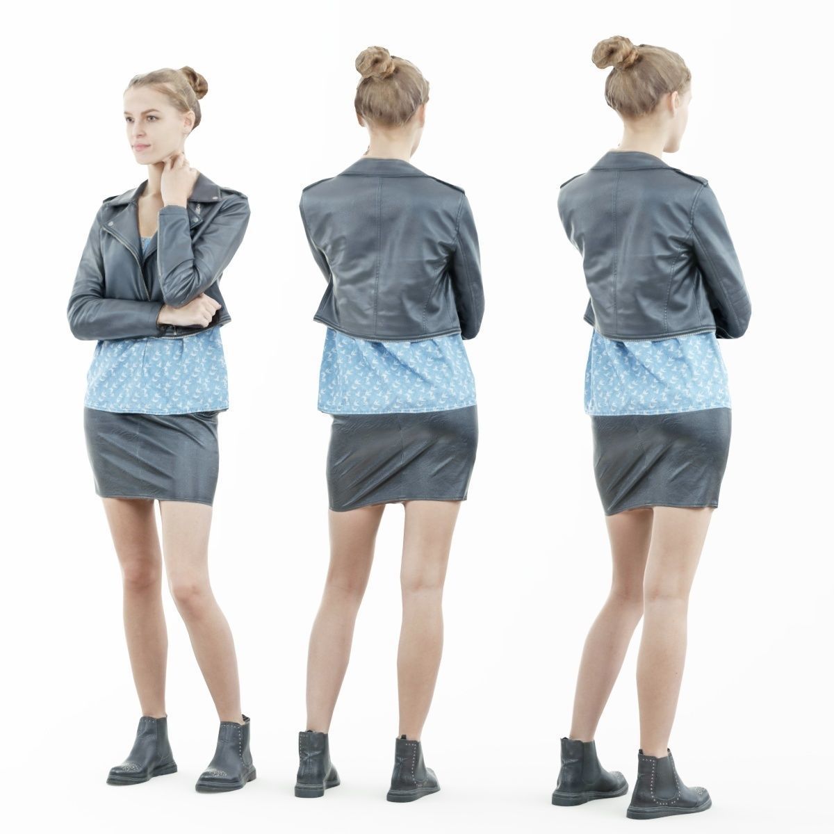 16 Fashion Girls Scan Vol 2 Low-poly 3D model_79