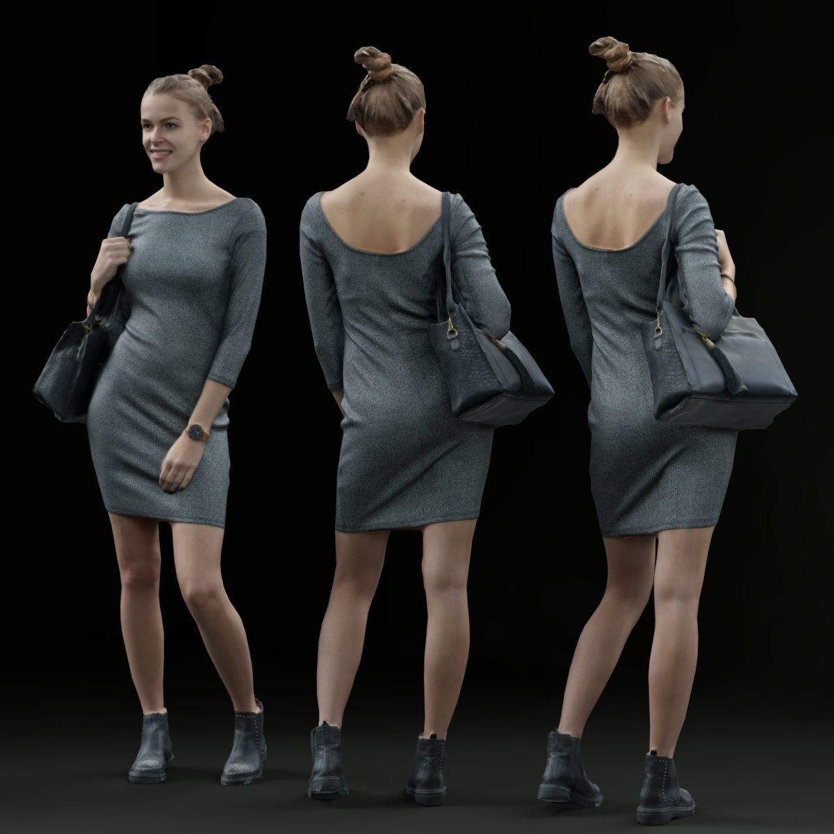 16 Fashion Girls Scan Vol 2 Low-poly 3D model_50