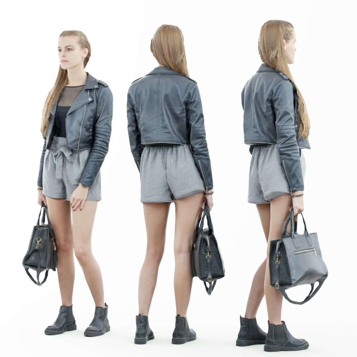 16 Fashion Girls Scan Vol 2 Low-poly 3D model_10