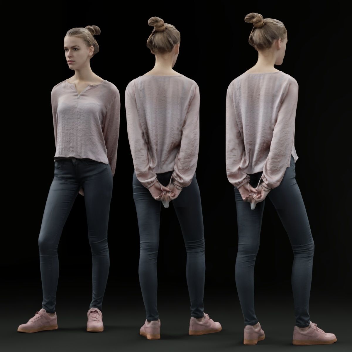 16 Fashion Girls Scan Vol 2 Low-poly 3D model_63