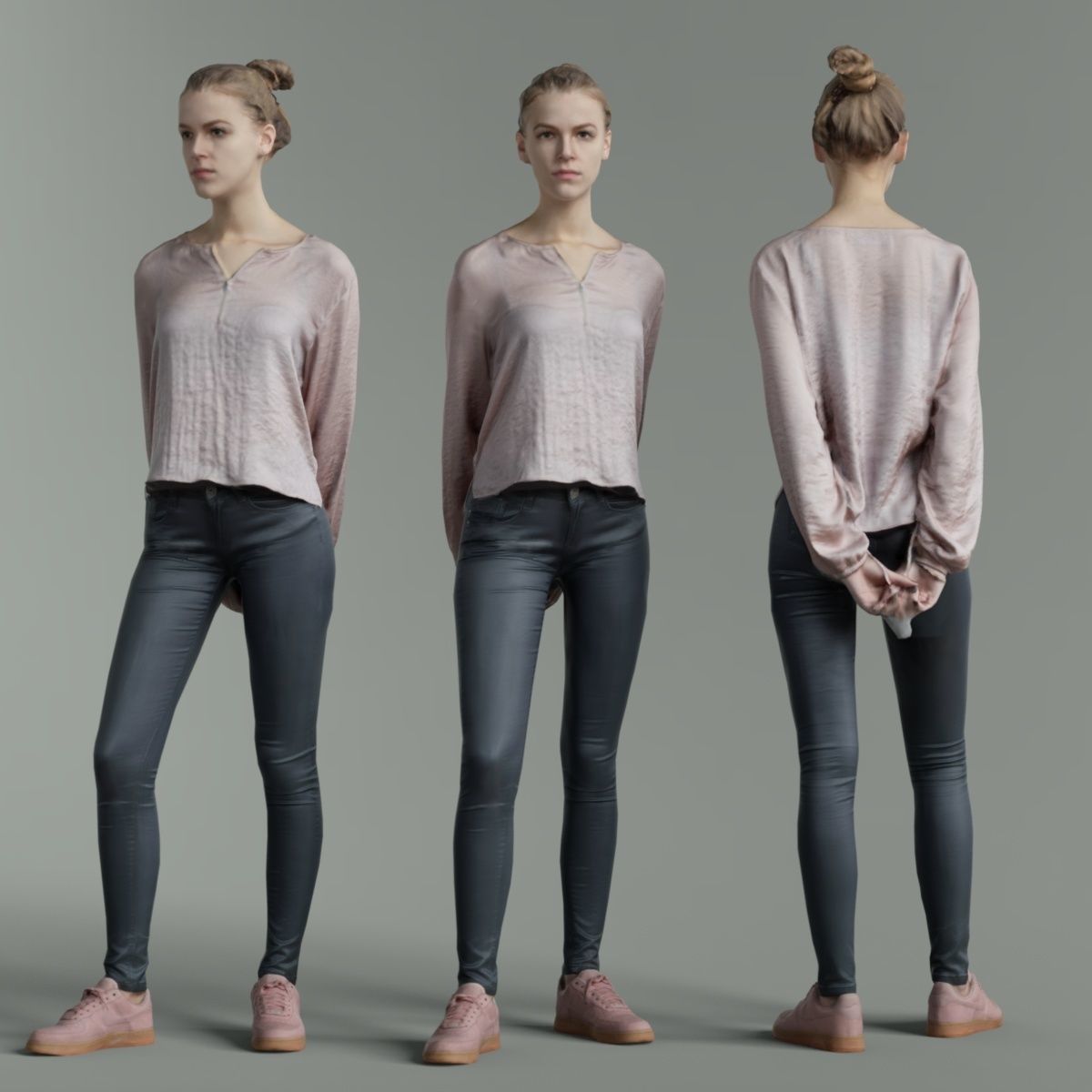 16 Fashion Girls Scan Vol 2 Low-poly 3D model_64