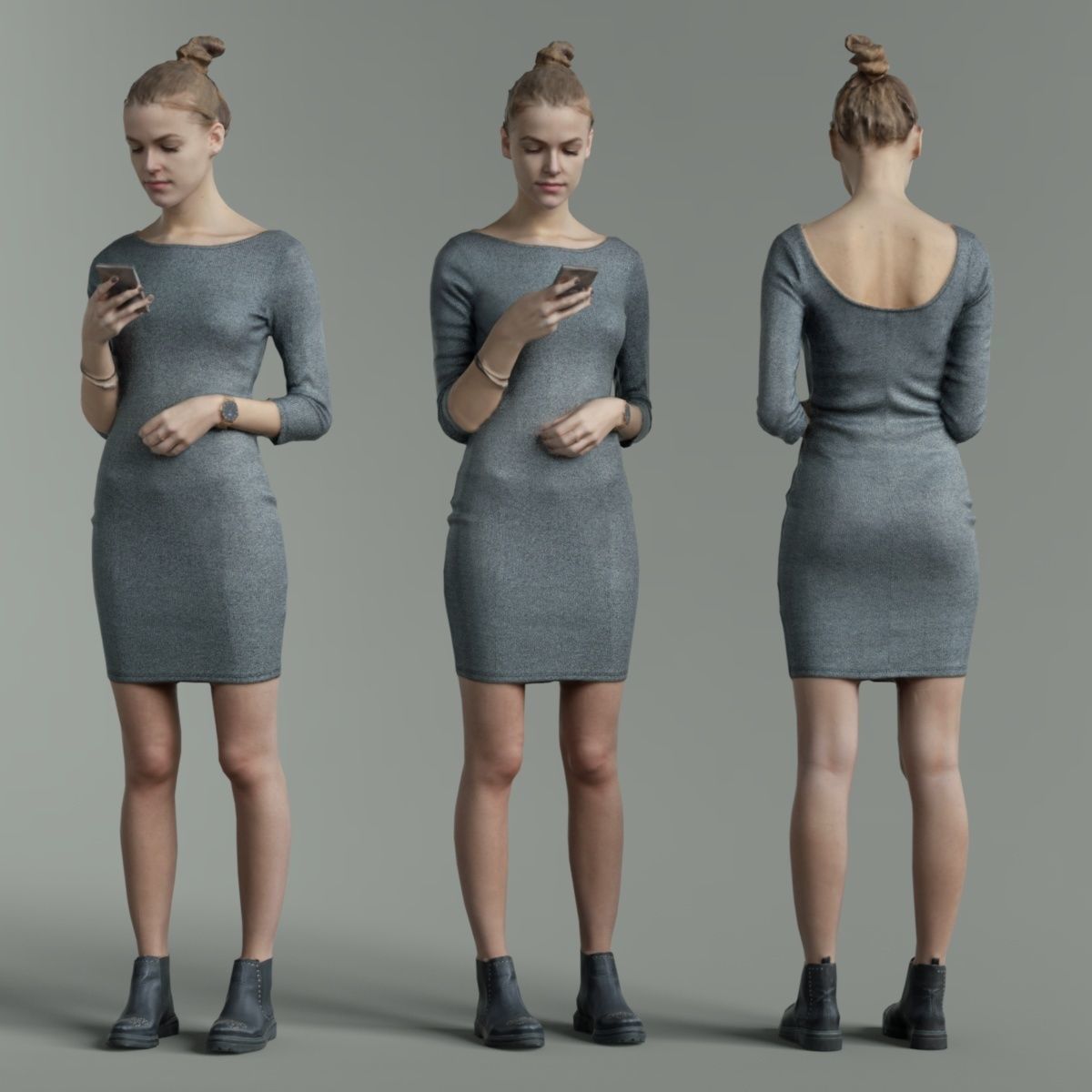 16 Fashion Girls Scan Vol 2 Low-poly 3D model_56