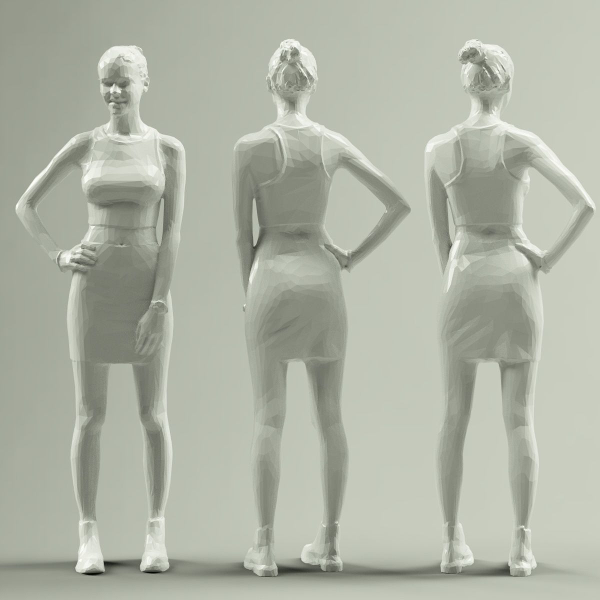 16 Fashion Girls Scan Vol 2 Low-poly 3D model_89