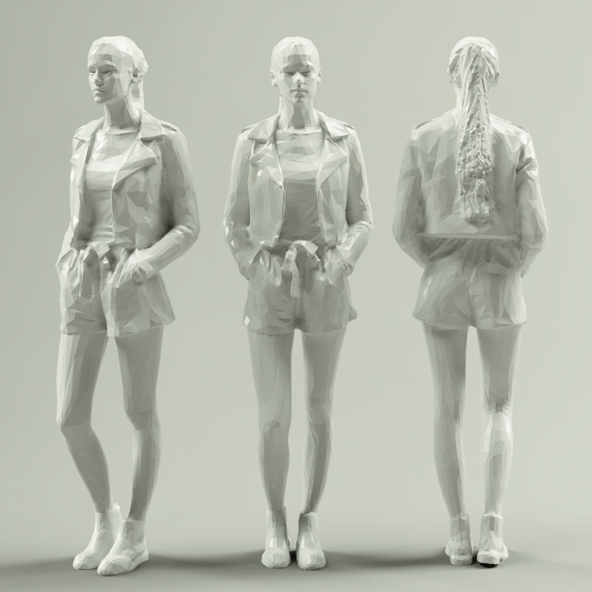 16 Fashion Girls Scan Vol 2 Low-poly 3D model_130