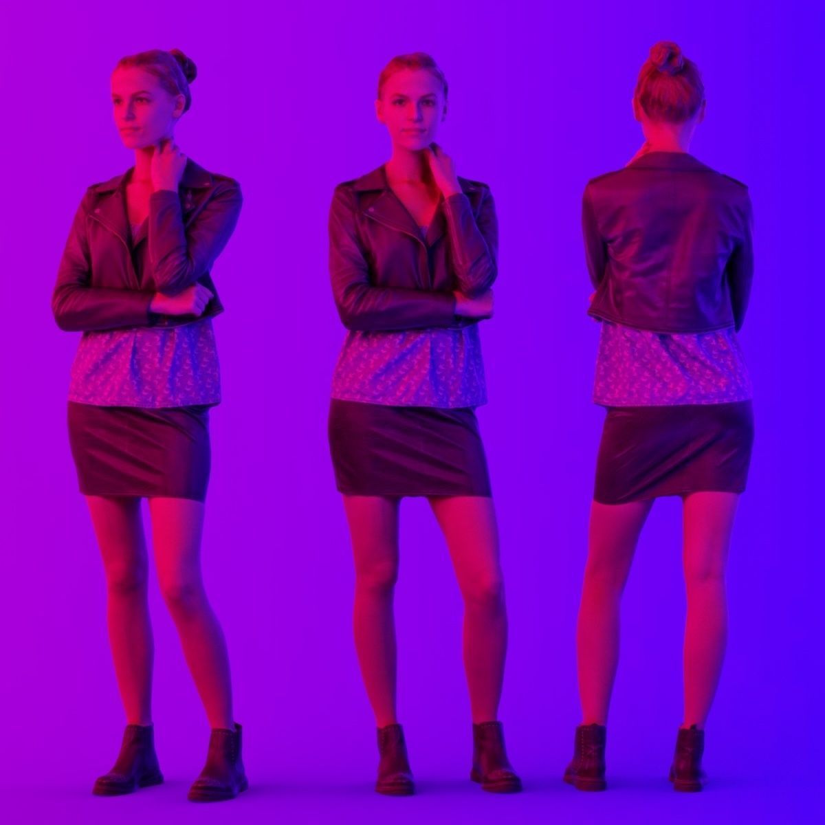 16 Fashion Girls Scan Vol 2 Low-poly 3D model_77