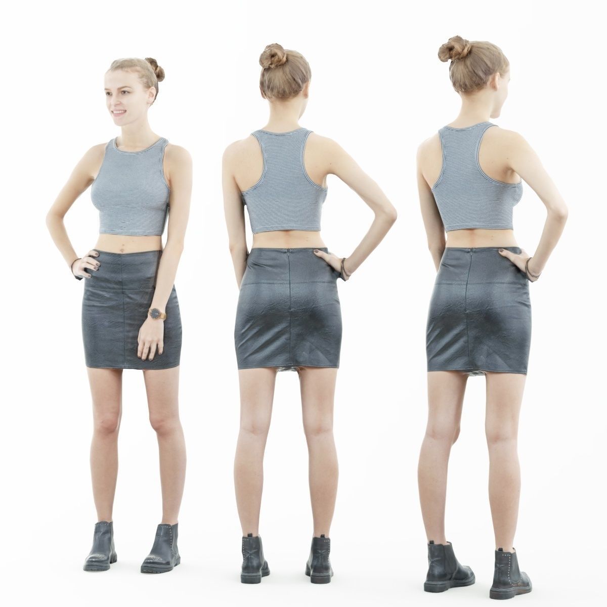 16 Fashion Girls Scan Vol 2 Low-poly 3D model_85