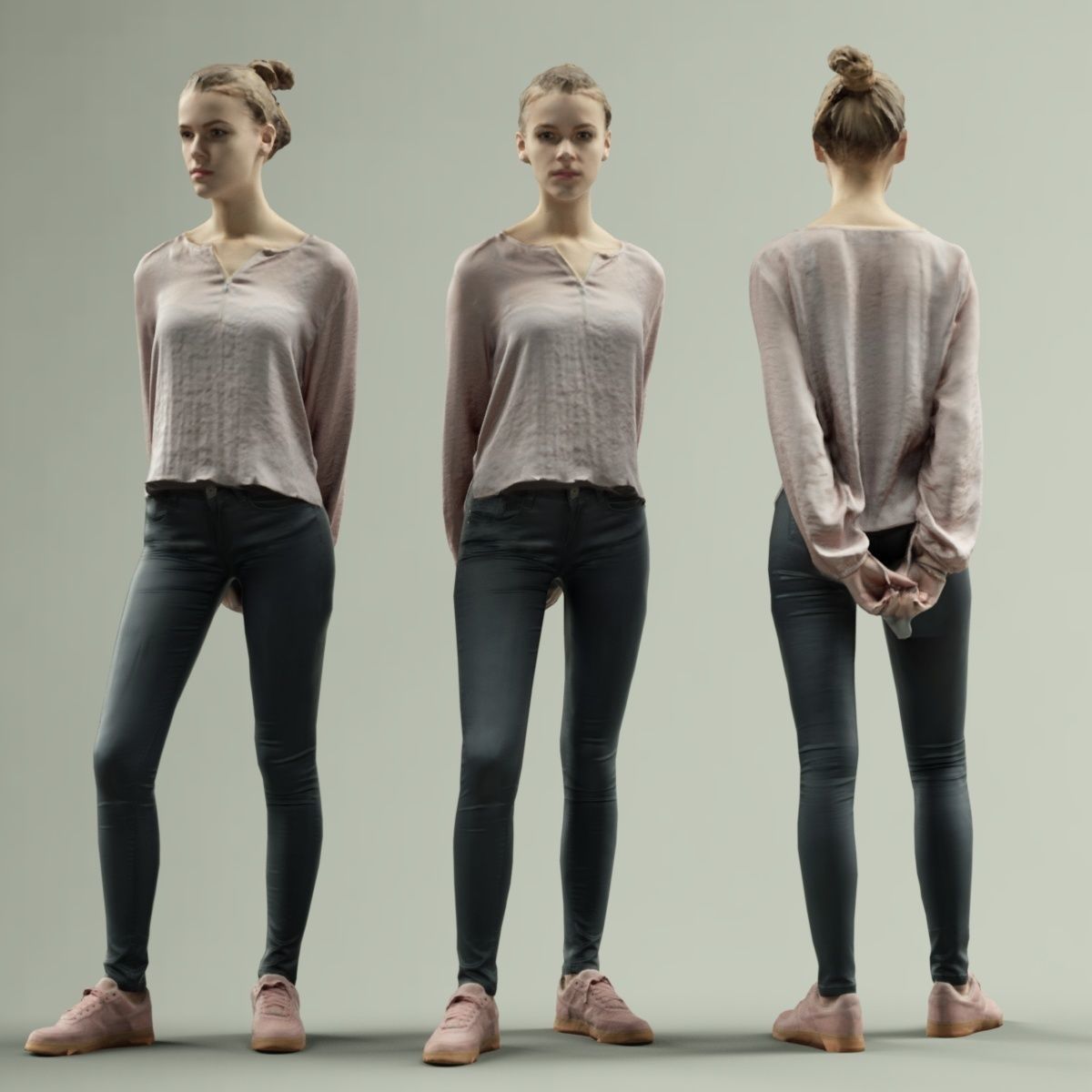 16 Fashion Girls Scan Vol 2 Low-poly 3D model_62