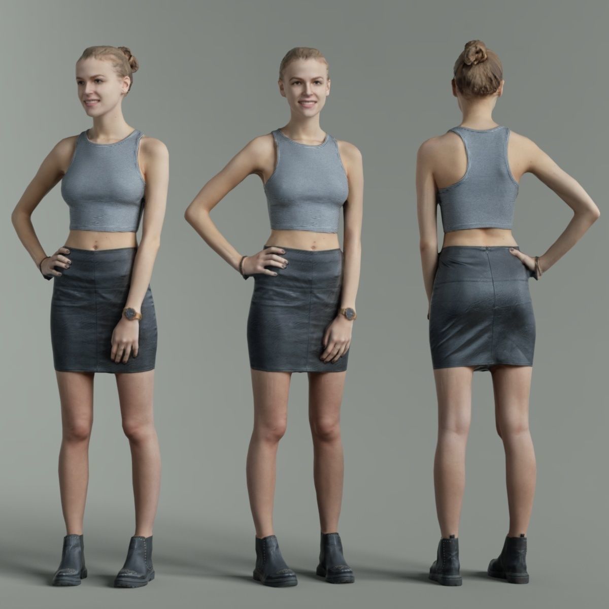 16 Fashion Girls Scan Vol 2 Low-poly 3D model_84