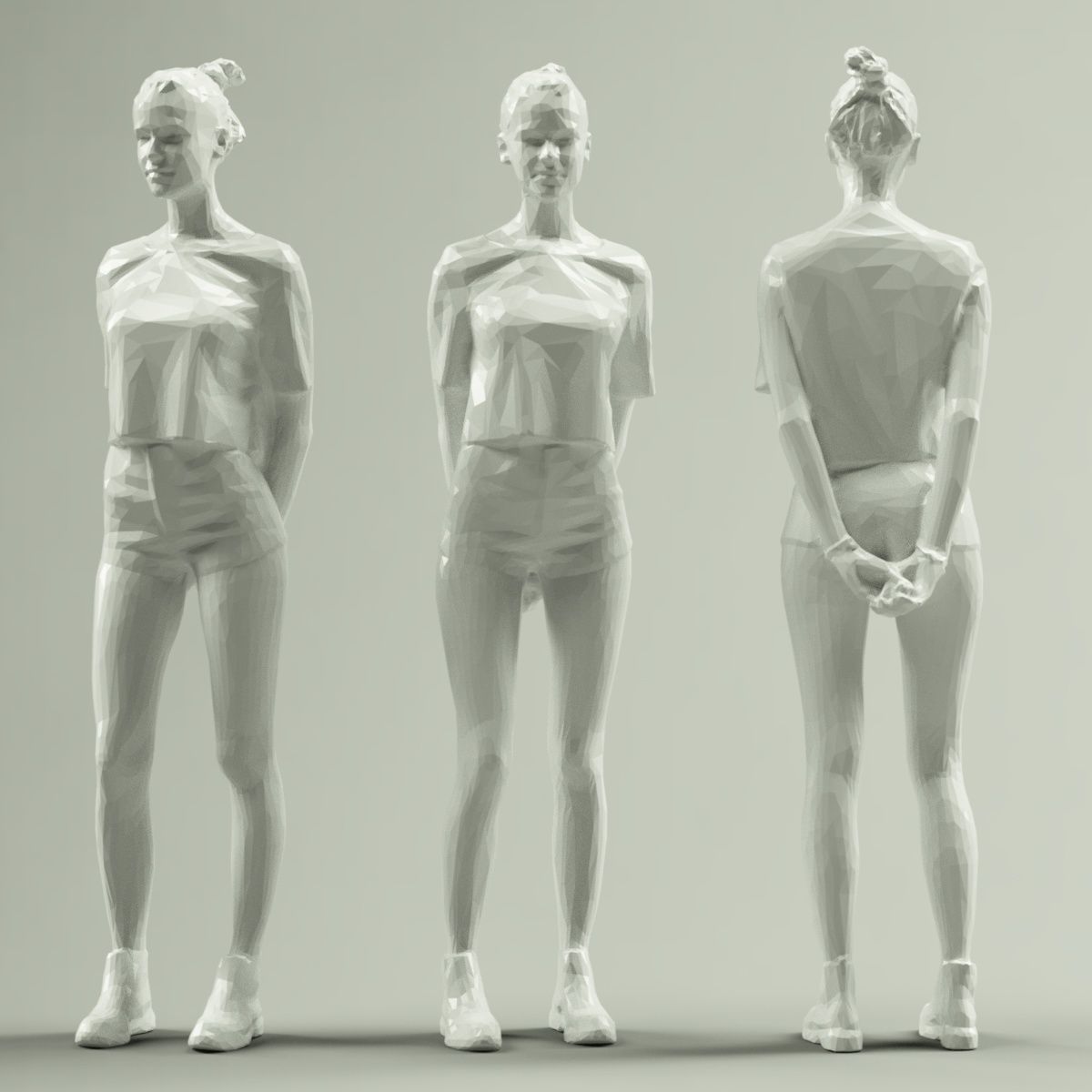 16 Fashion Girls Scan Vol 2 Low-poly 3D model_45