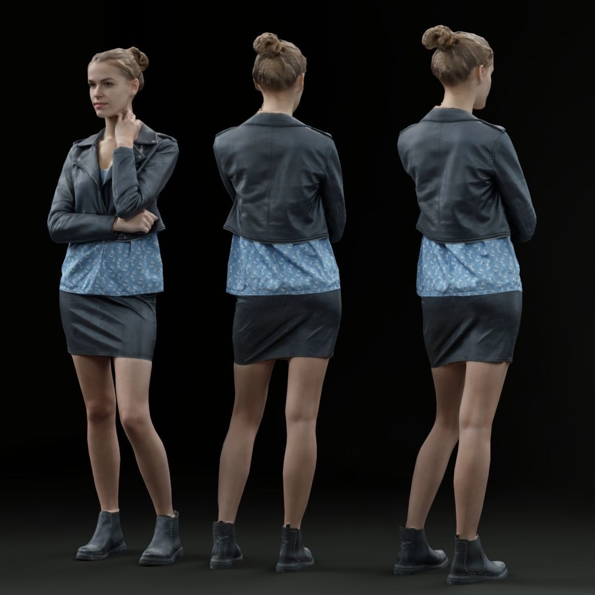 16 Fashion Girls Scan Vol 2 Low-poly 3D model_78