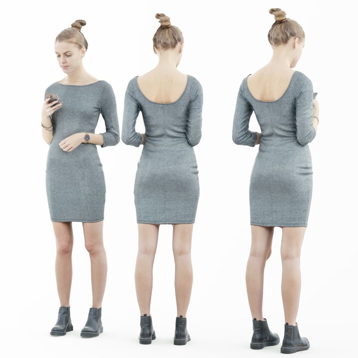 16 Fashion Girls Scan Vol 2 Low-poly 3D model_59