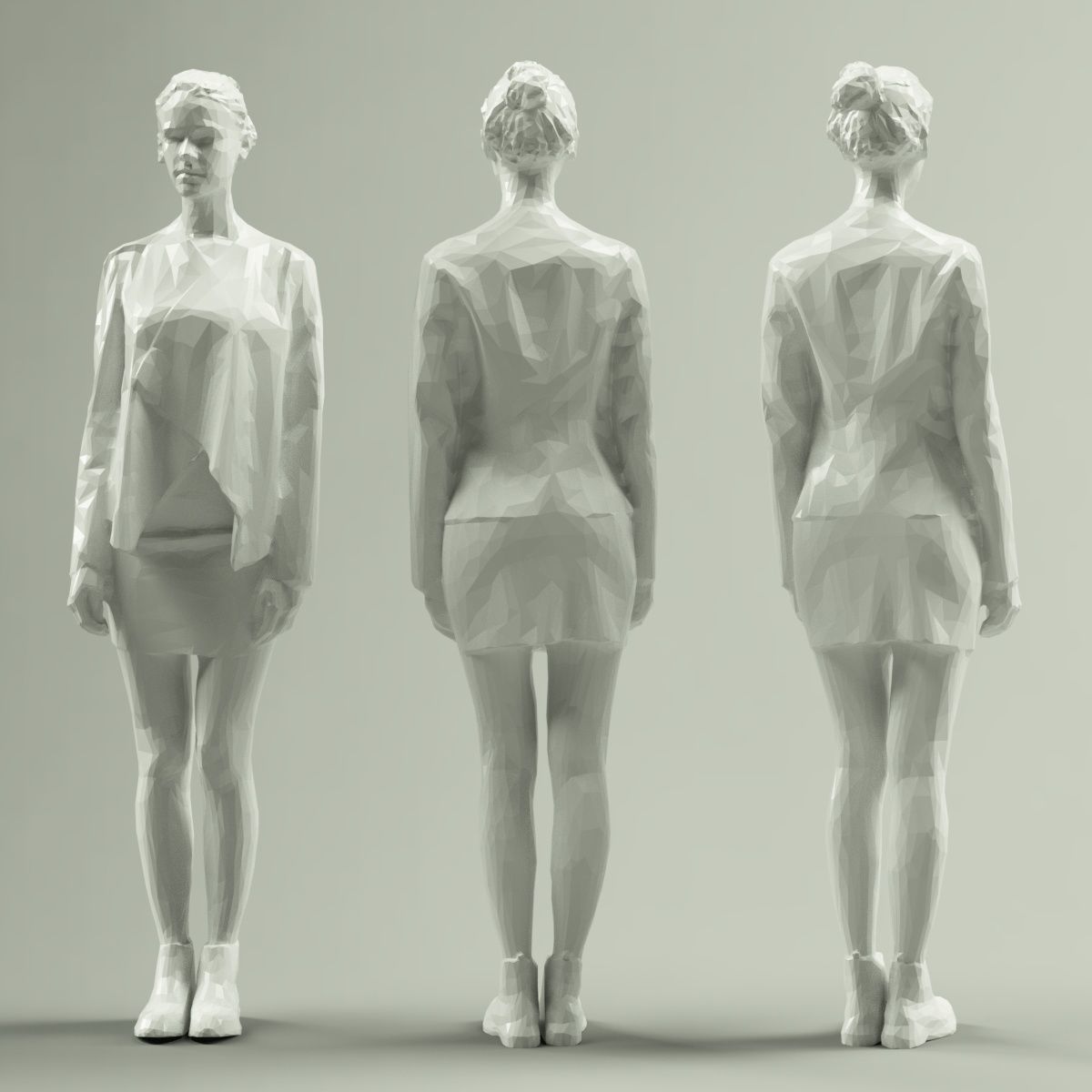 16 Fashion Girls Scan Vol 2 Low-poly 3D model_112