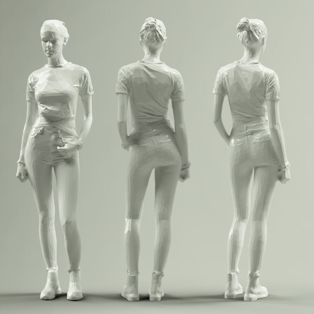 16 Fashion Girls Scan Vol 2 Low-poly 3D model_19