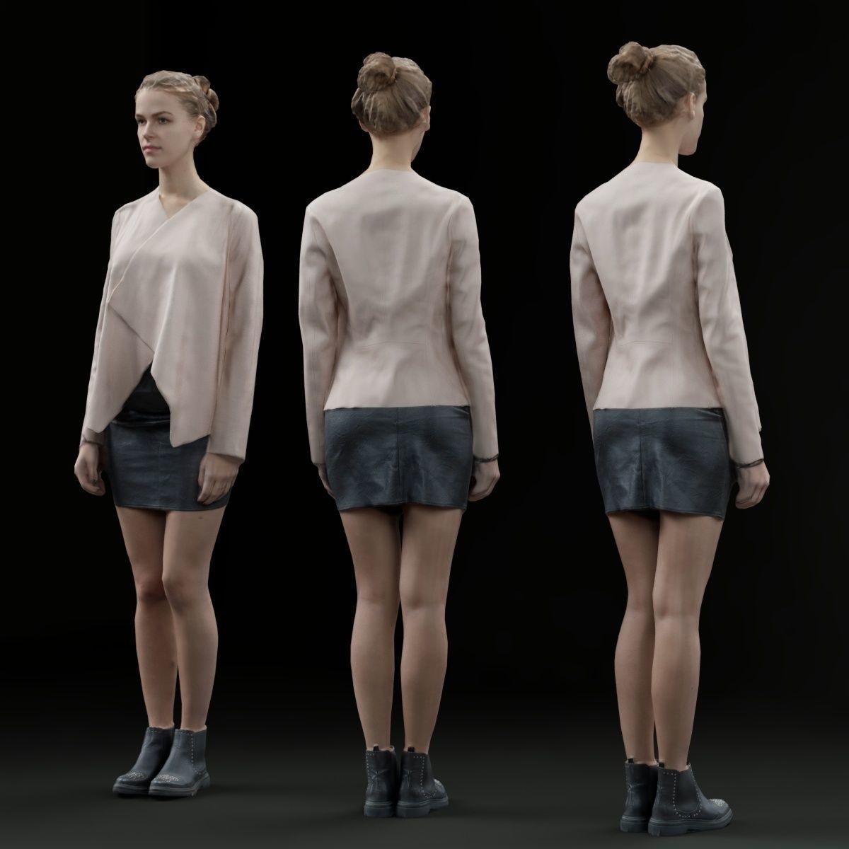 16 Fashion Girls Scan Vol 2 Low-poly 3D model_106