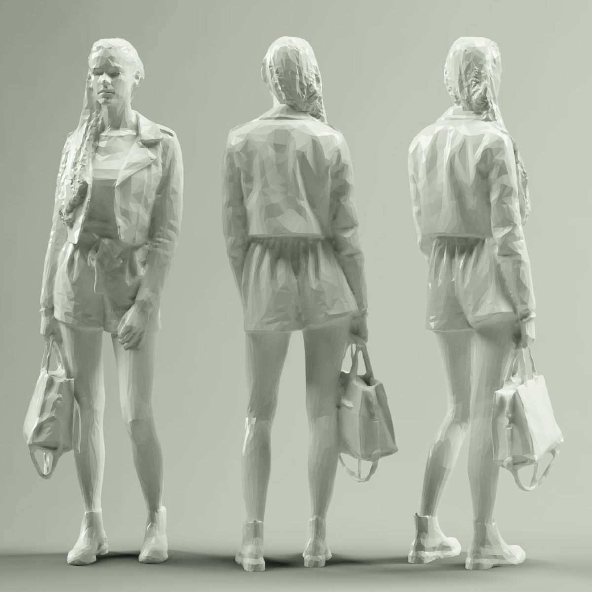 16 Fashion Girls Scan Vol 2 Low-poly 3D model_9