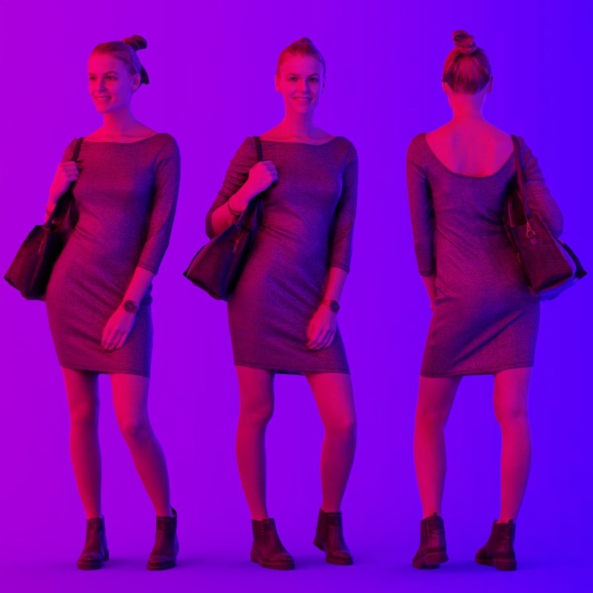 16 Fashion Girls Scan Vol 2 Low-poly 3D model_47