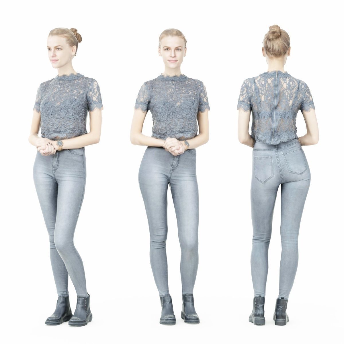 16 Fashion Girls Scan Vol 2 Low-poly 3D model_125