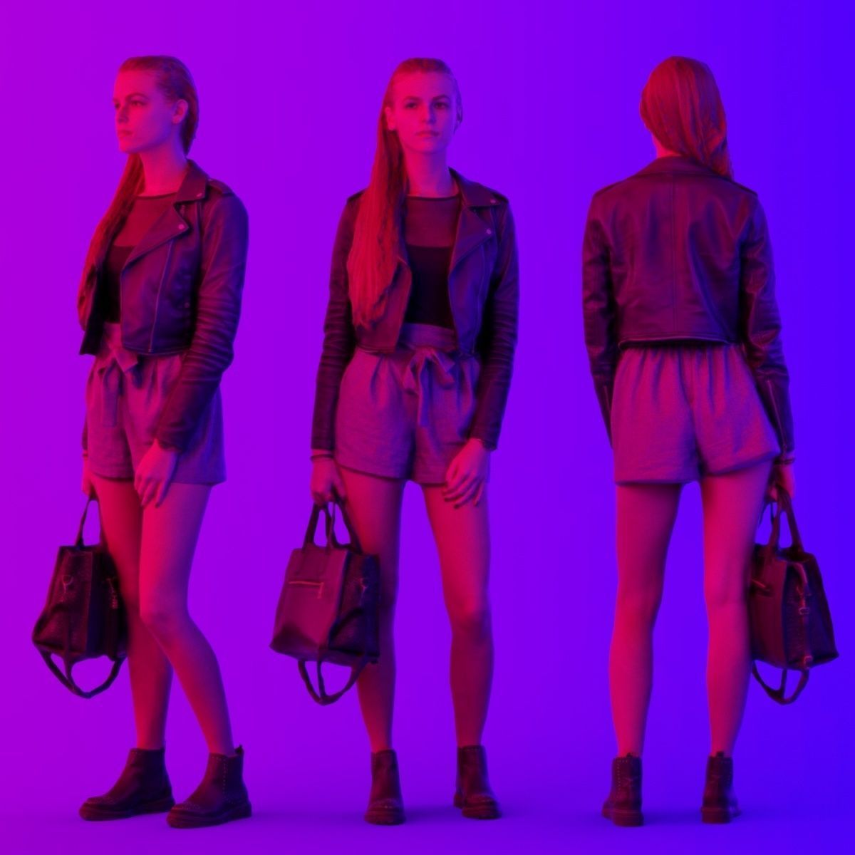 16 Fashion Girls Scan Vol 2 Low-poly 3D model_6