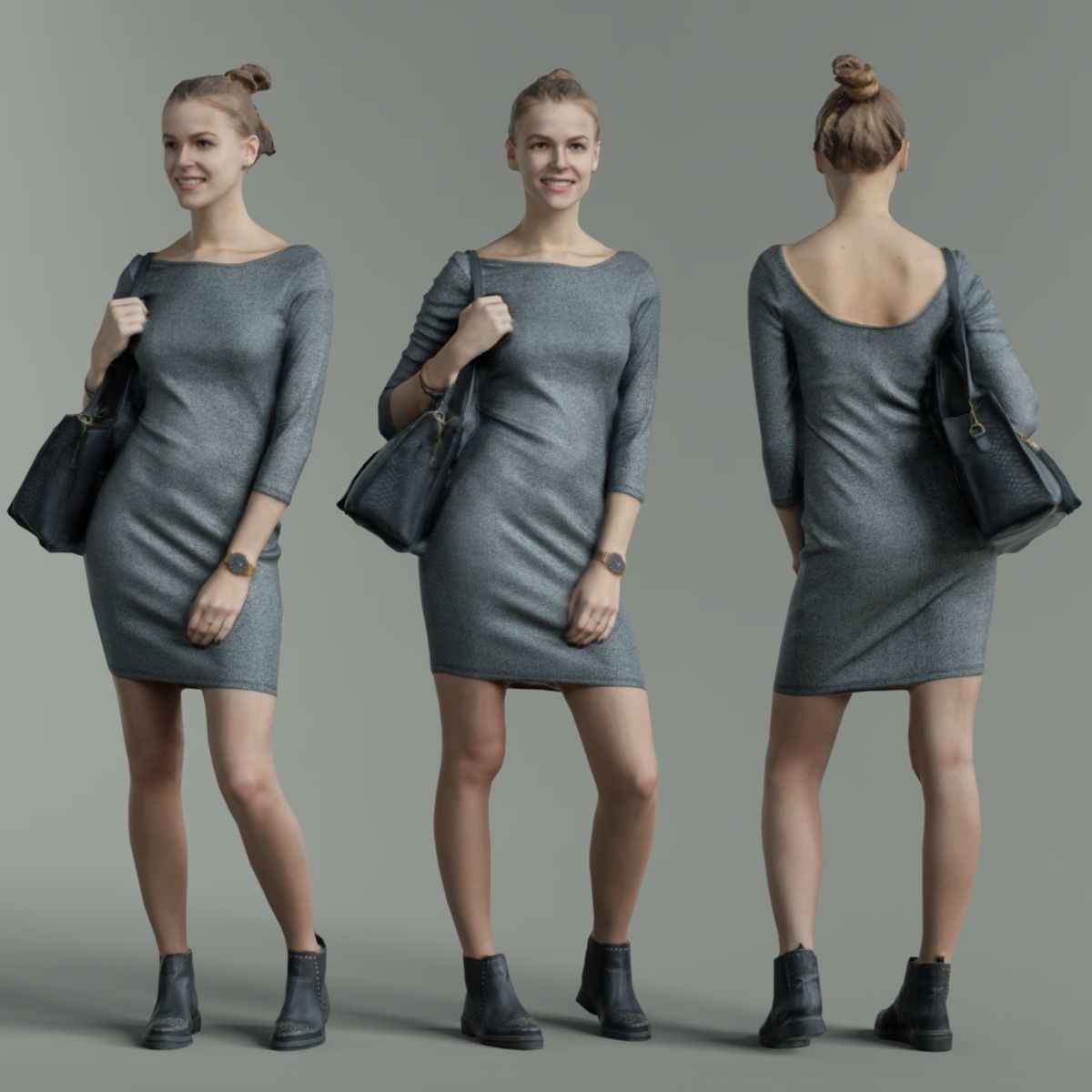 16 Fashion Girls Scan Vol 2 Low-poly 3D model_49