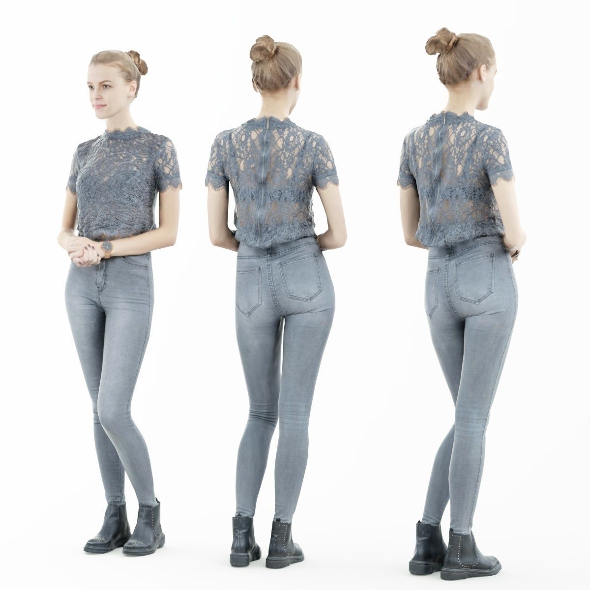 16 Fashion Girls Scan Vol 2 Low-poly 3D model_103