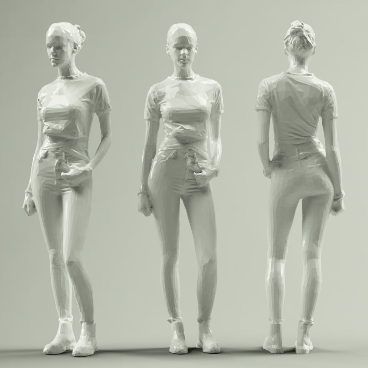 16 Fashion Girls Scan Vol 2 Low-poly 3D model_17