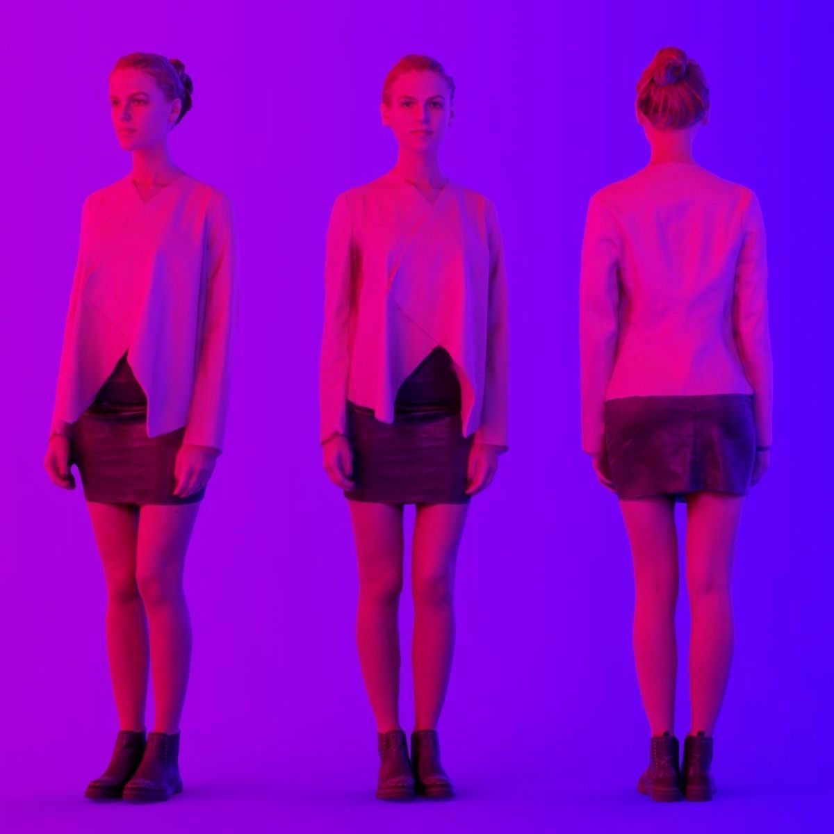 16 Fashion Girls Scan Vol 2 Low-poly 3D model_102