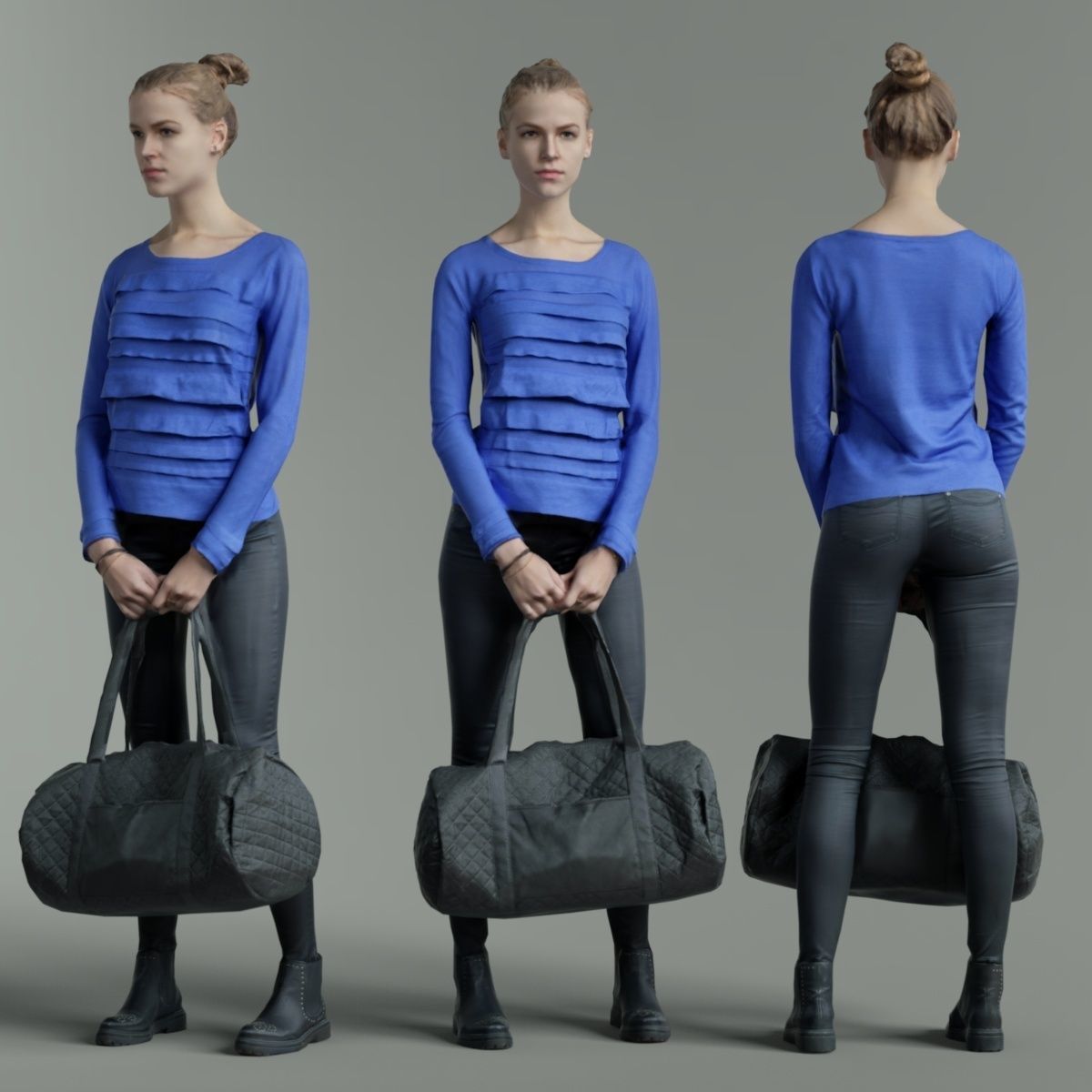 16 Fashion Girls Scan Vol 2 Low-poly 3D model_70