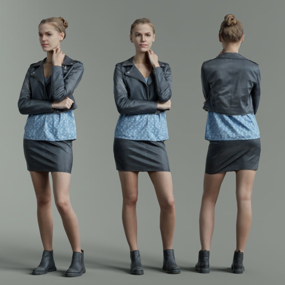 16 Fashion Girls Scan Vol 2 Low-poly 3D model_75
