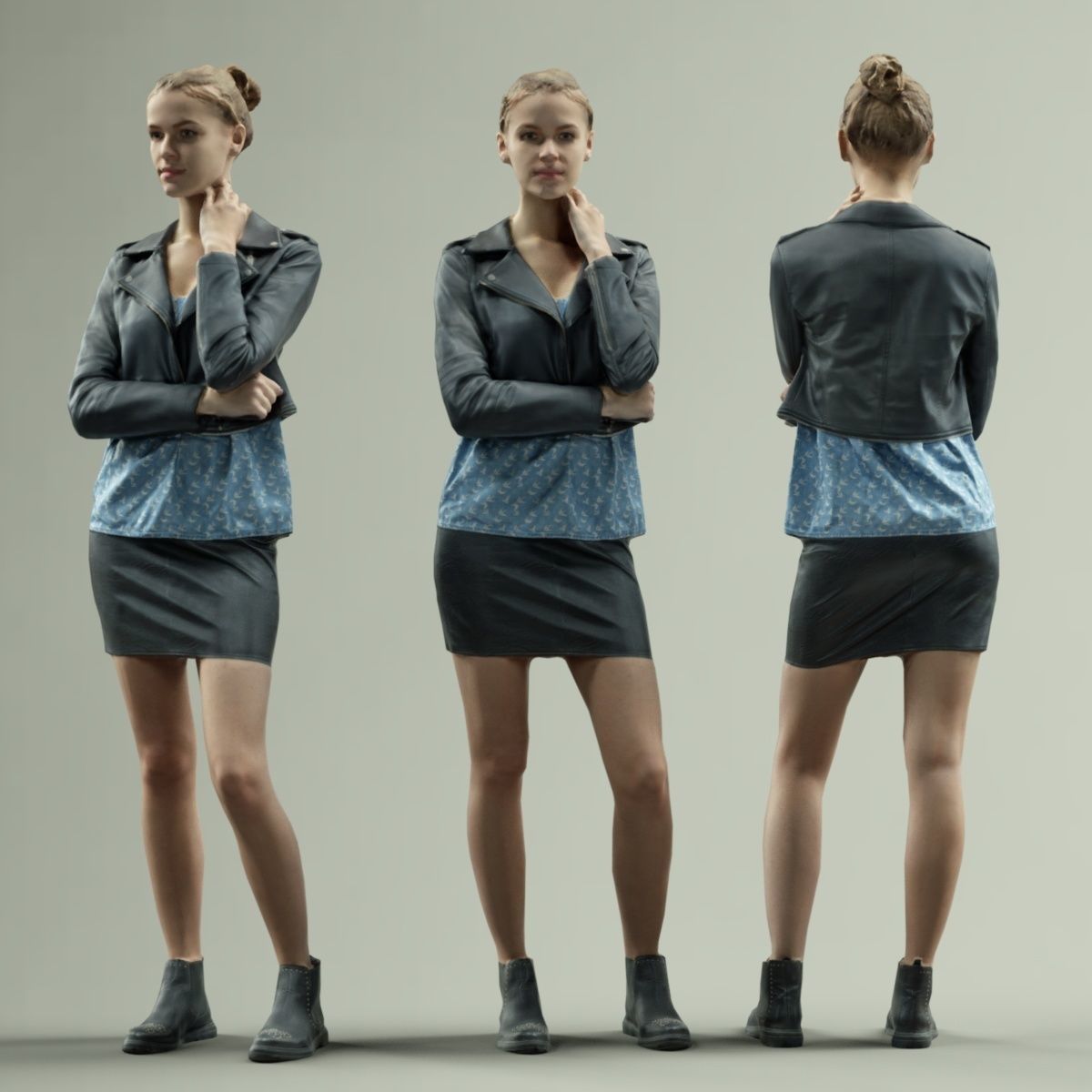 16 Fashion Girls Scan Vol 2 Low-poly 3D model_76