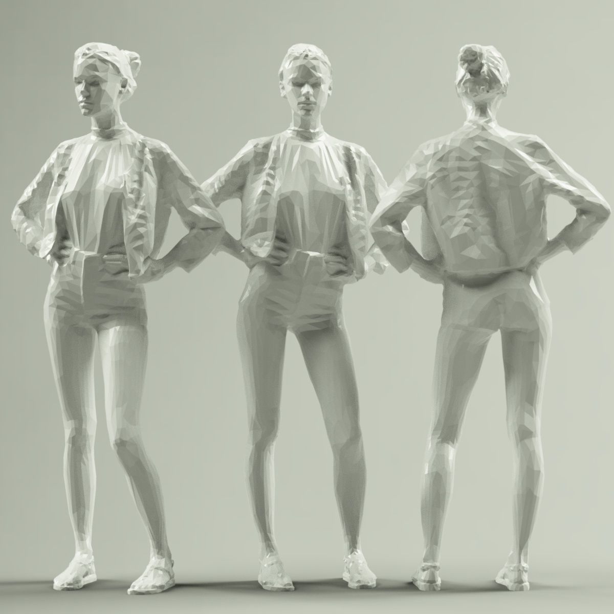 16 Fashion Girls Scan Vol 2 Low-poly 3D model_40