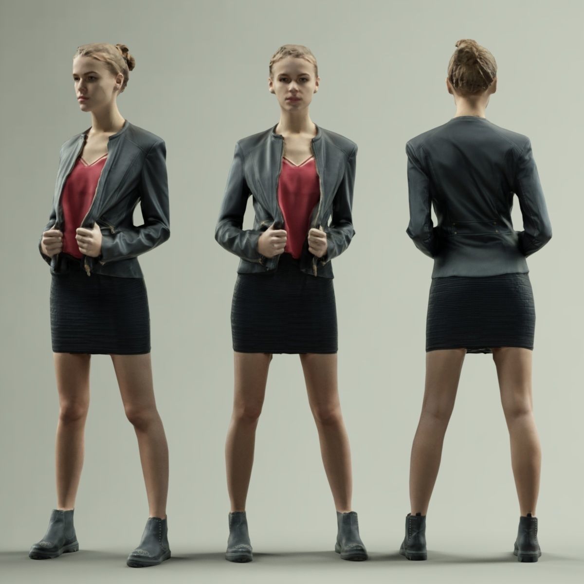 16 Fashion Girls Scan Vol 2 Low-poly 3D model_86