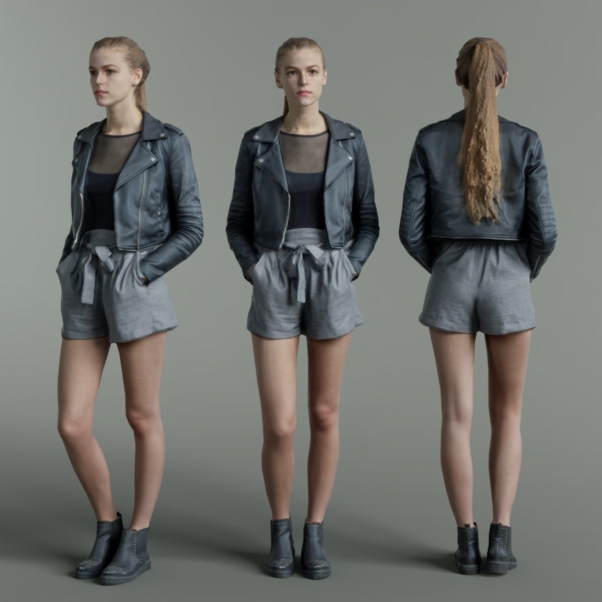 16 Fashion Girls Scan Vol 2 Low-poly 3D model_128